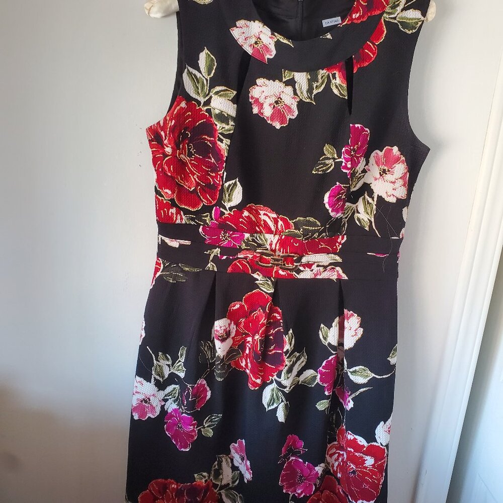 Floral and Black Dress